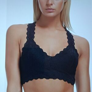 New Jezebel By Felina Lace Bralette‎ Black XL New With Tags